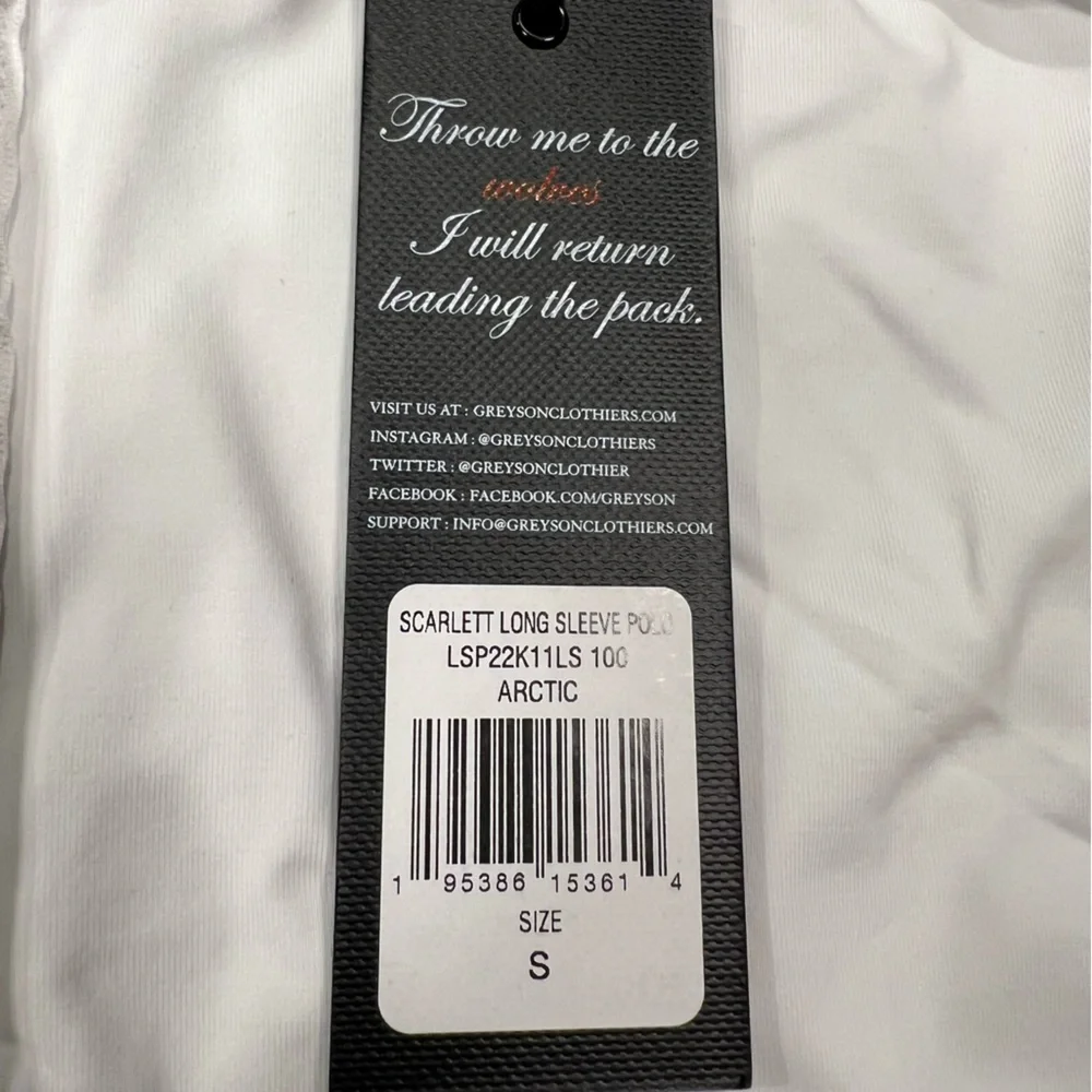 Greyson Scarlett Long Sleeve Polo white size small - Picture 7 of 10